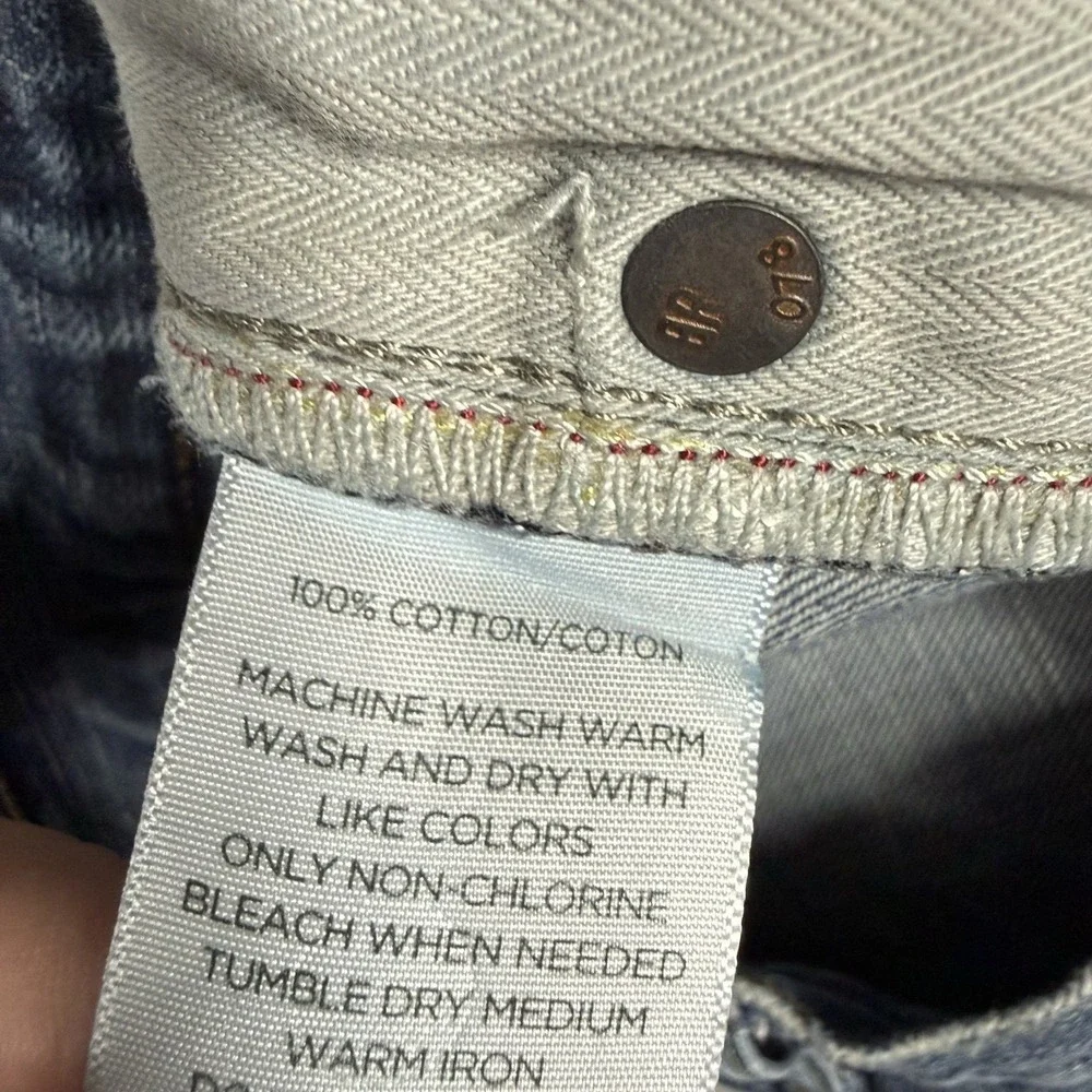 Banana Republic BOOTCUT Jeans Mens 35x32 Medium Wash Distressed‎ Faded Y2K